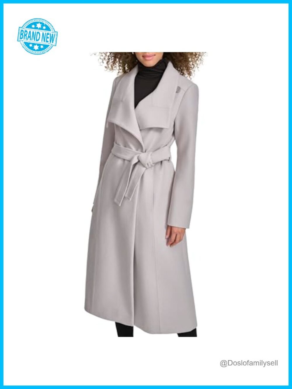 Tweed Wool-Blend Belted Maxi Coat Fencer Collar Long Sleeve Fall
